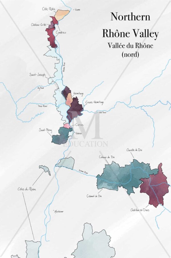 Northern Rhône Wine Map M.Education Online Wine Education & Retreats