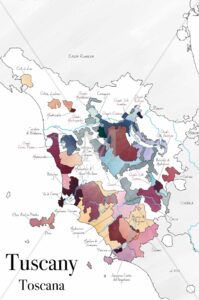Tuscany Wine Map - M.Education | Online Wine Education & Retreats